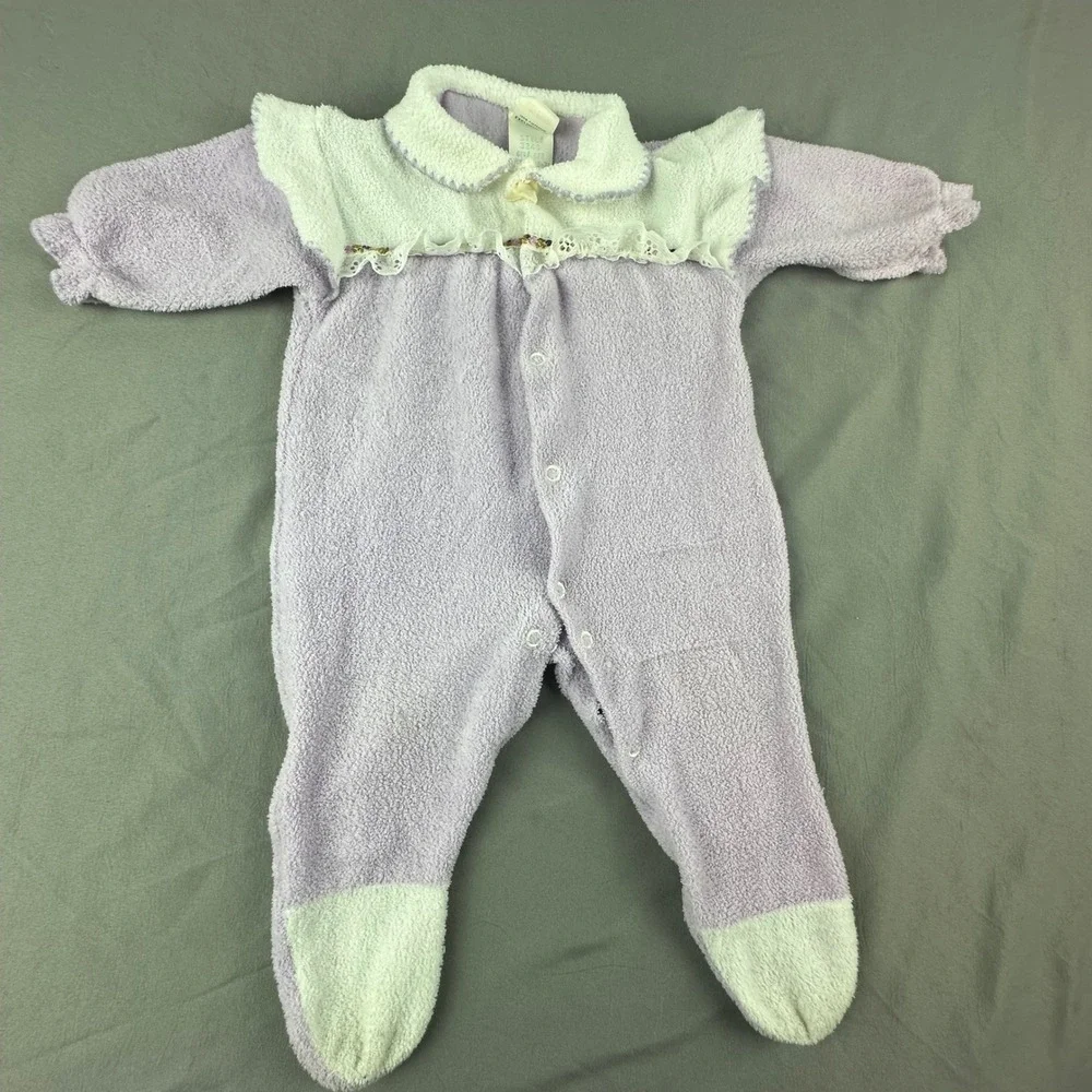 Vintage‎ Trimfit Baby Sleeper 6–12M Terry Cloth Footed Pajamas USA